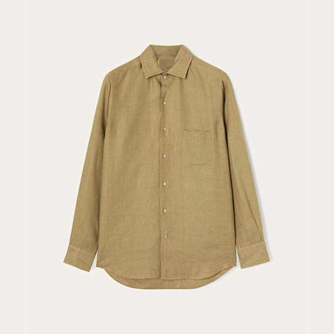 loro piana long sleeve linen shirt
